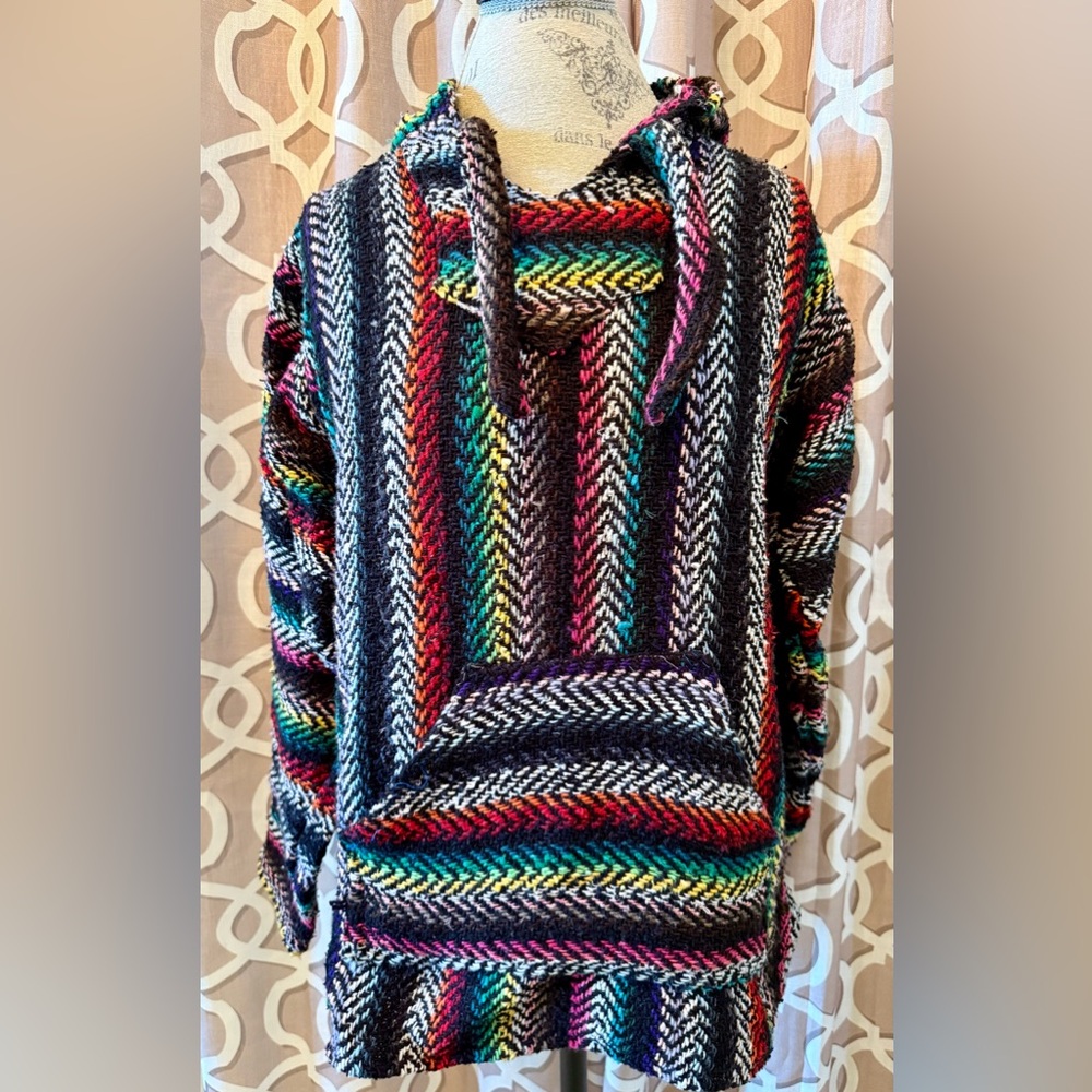 Authentic Rasta Baja Joe Mexican Hoodie by Earth Ragz Small S
